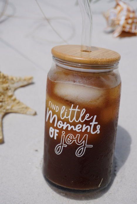 Find Little Moments of Joy 16 oz Glass